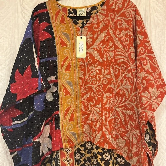NWT Jaded Gypsy Kantha Hi Low Tunic Top - Picture 6 of 8